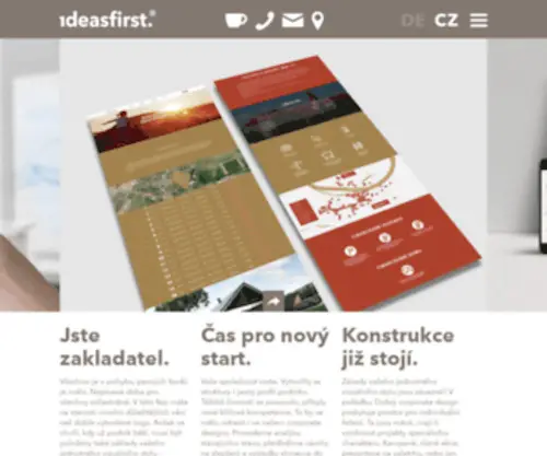 Ideasfirst.eu(Ideasfirst, s.r.o. – jednotný vizuální styl a dobrá kává) Screenshot