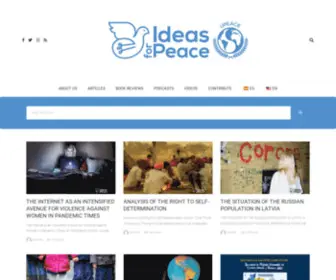 Ideasforpeace.org(University for Peace archive of peace) Screenshot