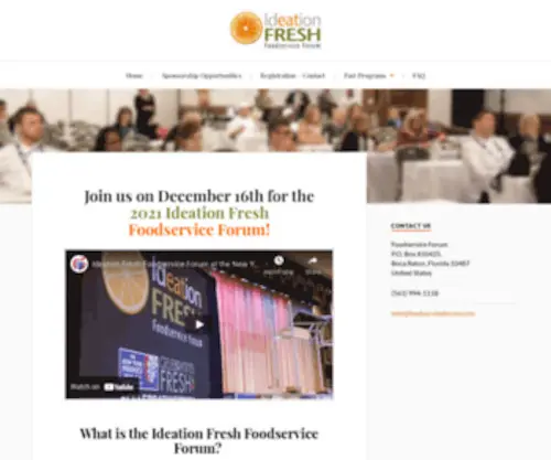 Ideationfresh.com(Ideation Fresh Foodservice Forum) Screenshot