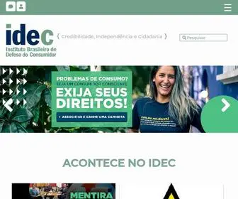 Idec.org.br(Instituto Brasileiro de Defesa do Consumidor) Screenshot