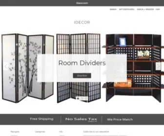 Idecor.com(Room Dividers) Screenshot