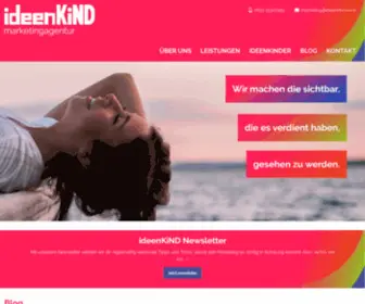 Ideenkind.com(Marketingagentur ideenKiND) Screenshot