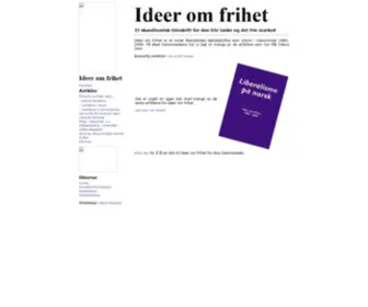 Ideeromfrihet.no(Ideer om frihet) Screenshot