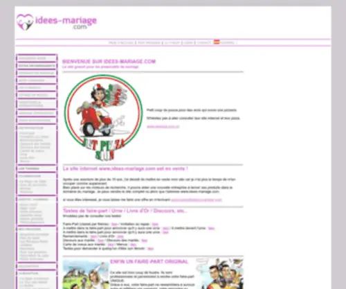 Idees-Mariage.com(Bienvenue sur) Screenshot