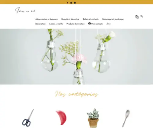 Ideesenkit.com(Découvrez le blog DIY et les kits DIY dans plusieurs domaines et donc du matériel pour DIY) Screenshot