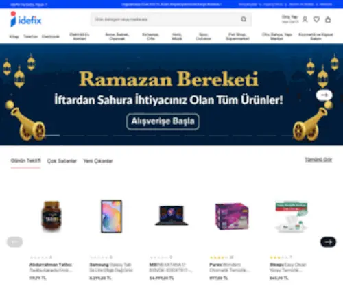 Idefix.com(Kitap, Hobi, Oyuncak, Kulaklık Ve Elektronik Ürünlerinde Avantajlı Fiyatlar) Screenshot