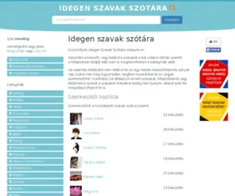 Idegen-Szavak-Szotara.hu(Idegen szavak szótára) Screenshot