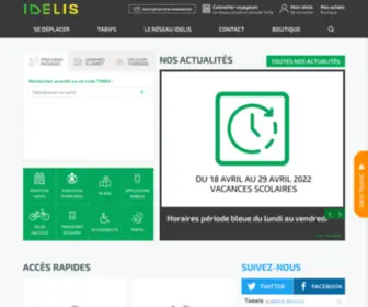 Idelis.fr(Le réseau de transport de la communauté d'agglomération PAU PYRENÉES) Screenshot