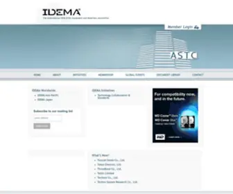 Idema.org(International Disk Drive Equipment and Materials Association) Screenshot