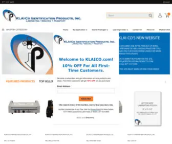 Identification-Products.com(KLAI-CO Identification Products, Inc) Screenshot