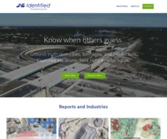 Identifiedtech.com(Identified Technologies' commercial drone solution) Screenshot