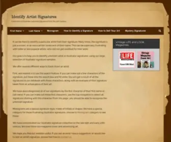Identifyartistsignatures.com(Identify Artists by their Signatures) Screenshot