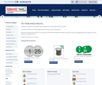 Identitag.co.uk(Identitag Limited) Screenshot