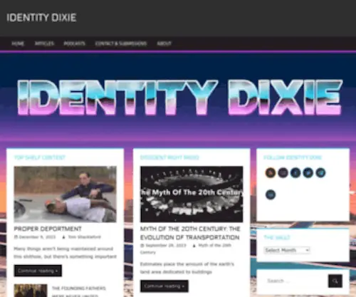 Identitydixie.com(Identity Dixie) Screenshot