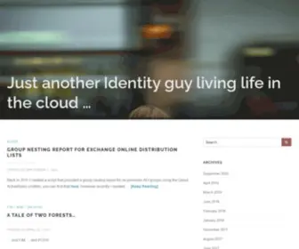 Identitydude.com(Just another Identity guy living life in the cloud) Screenshot