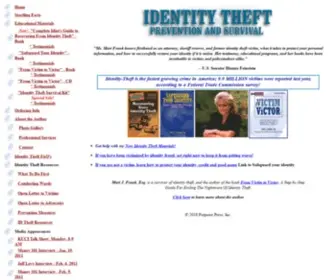 Identitytheft.org(Identity Theft Prevention and Survival) Screenshot