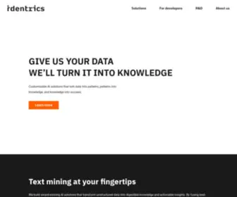 Identrics.net(We turn data into knowledge) Screenshot