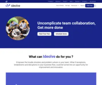 Ideolve.com(Modernise Collaborative Problem Solving by shaping workflows your way) Screenshot