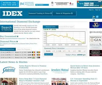 Idexonline.com(The International Diamond and Jewelry EXchange) Screenshot