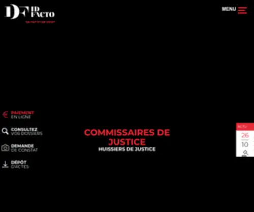 Idfacto.fr(ID FACTO réseau d'Huissiers en Île) Screenshot
