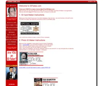 Idfakes.com(Free fake id card download template drivers license identification gun permit) Screenshot
