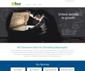 Idfour.com(Marketing Data Services and Analytics for Big Data Environments) Screenshot