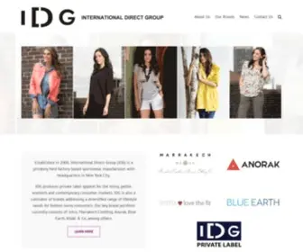 Idgapparel.com(International Direct Group) Screenshot