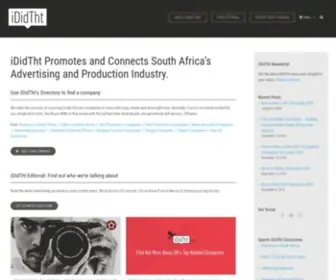 Ididthteditorial.com(IDIDTHAT promotes and connects South Africa's advertising and production industry. ) Screenshot