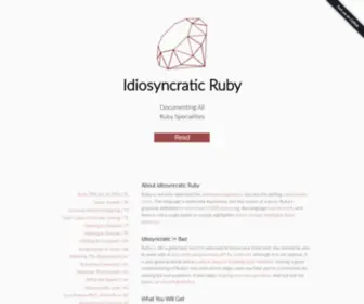 Idiosyncratic-Ruby.com(Idiosyncratic Ruby) Screenshot