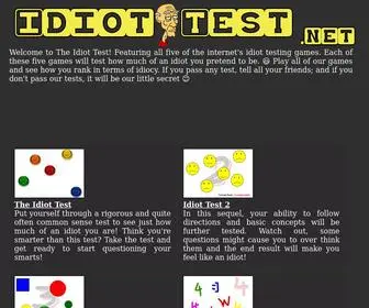 Idiottest.net(The Idiot Test at IdiotTest.net) Screenshot