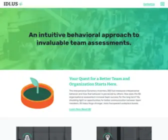 Idiusinc.com(Behavior-Based Organizational Assessment Tool for Team Success) Screenshot