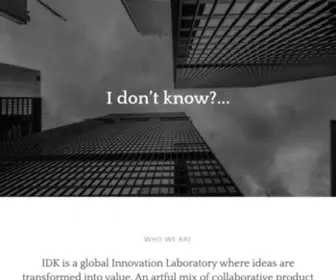 IDK.com(Global Innovation Laboratory) Screenshot