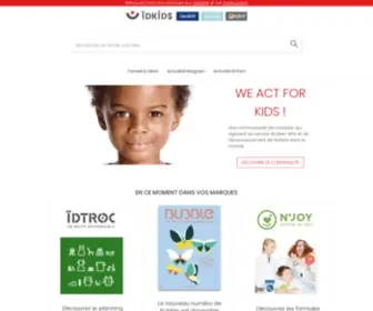 Idkids.fr(Une sélection exigeante de marques pour enfants à destination des parents engagés) Screenshot