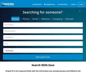 Idmatrix.com(Online Background Checks) Screenshot