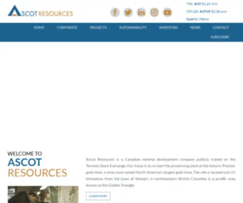 Idmmining.com(Ascot Resources) Screenshot
