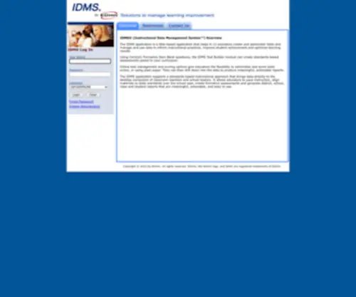 Idmsweb.com(Instructional Data Management System) Screenshot
