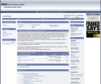 Idnforums.com(IDN Domains Forums) Screenshot