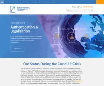 Idocscanada.ca(Expert Document Authentication & Legalization) Screenshot