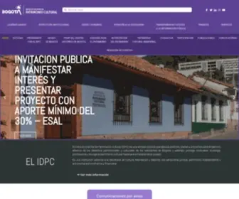 IDPC.gov.co(INSTITUTO DISTRITAL DE PATRIMONIO CULTURAL) Screenshot