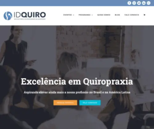 Idquiro.com(Instituto para o Desenvolvimento da Quiropraxia) Screenshot