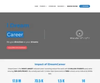 Idreamcareer.com(We are India's Largest Career Counselling & Career Guidance Bureau) Screenshot