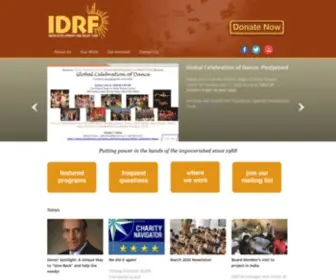 IDRF.org(India Development and Relief Fund) Screenshot