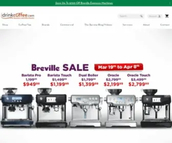 Idrinkcoffee.com(Espresso Machines and Coffee Makers Canada) Screenshot