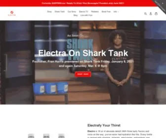 Idrinkelectra.com(Electra, Healthy Sports Drink As Seen On Shark Tank) Screenshot