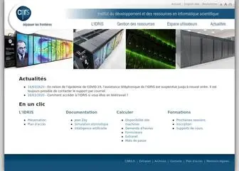 Idris.fr(Institut du developpement et des ressources en informatique scientifique) Screenshot