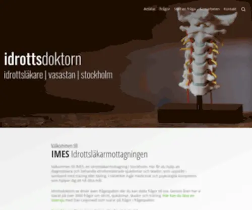 Idrottsdoktorn.se(IMES Idrottsläkarmottagningen) Screenshot