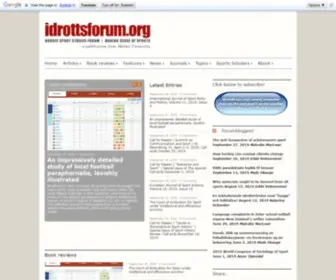 Idrottsforum.org(ISSN) Screenshot