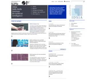 Idsia.ch(Dalle Molle Institute for Artificial Intelligence) Screenshot