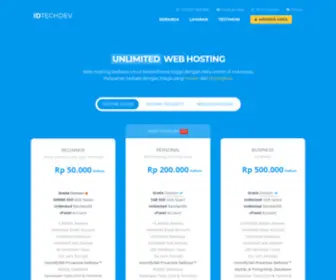 Idtechdev.com(Web Hosting Indonesia Unlimited & Terbaik) Screenshot