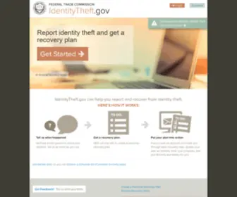 Idtheft.gov(Resources from the Government) Screenshot